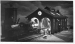 Gorre and Daphetid engine house at night